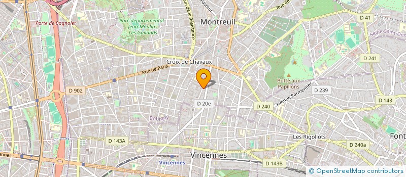 localisation de l'entreprise COEUR D'ARTISTES à MONTREUIL