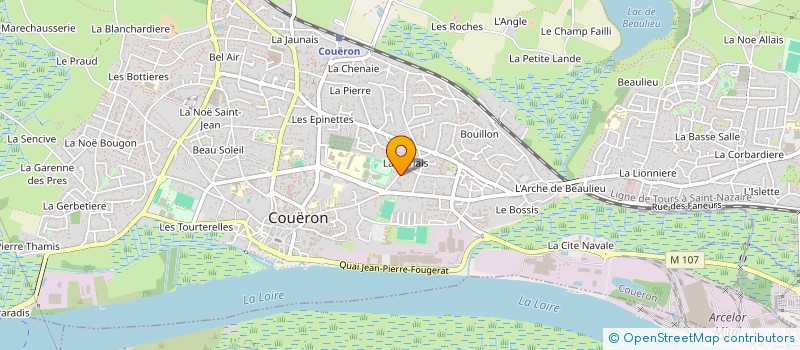 localisation de l'entreprise COEUR DE CUISINE SAS à COUERON