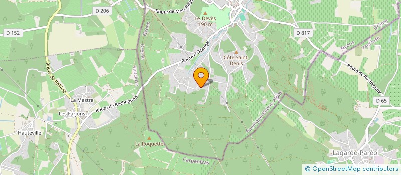 localisation de l'entreprise COEUR DE DEFI  ROCHEGUDE