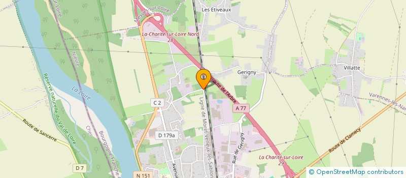localisation de l'entreprise COEUR DE LOIRE à LA CHARITE-SUR-LOIRE