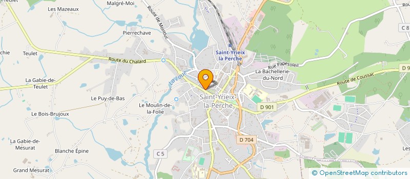 localisation de l'entreprise COEUR DE MADELEINE ET CHOCOLAT à SAINT-YRIEIX-LA-PERCHE