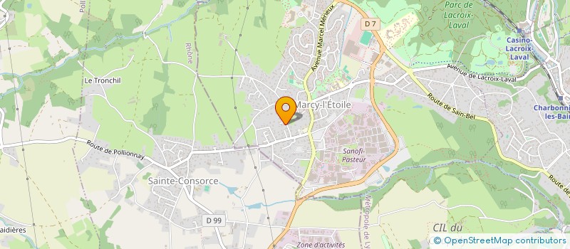 localisation de l'entreprise COEUR DE MONTCLUS  MARCY-L ETOILE