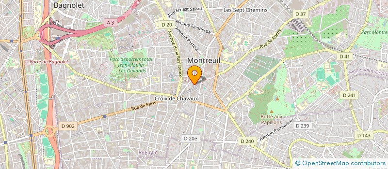 localisation de l'entreprise COEUR DE MONTREUIL à MONTREUIL
