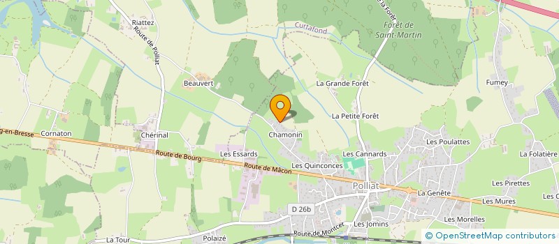 localisation de l'entreprise COEUR DE PELLERINS à POLLIAT