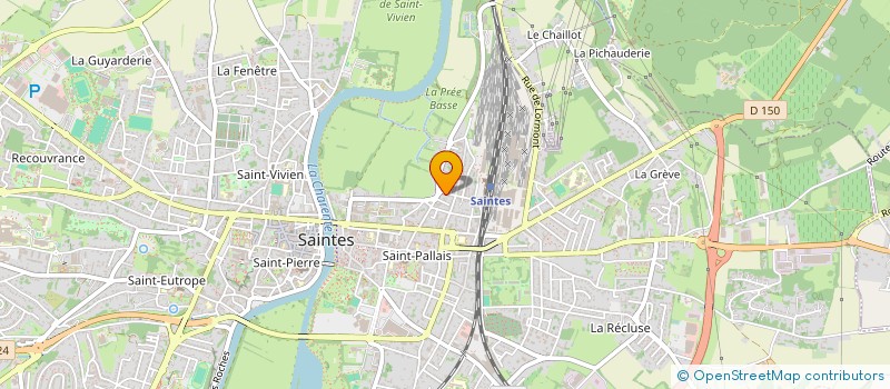 localisation de l'entreprise COEUR EN FORME  SAINTES