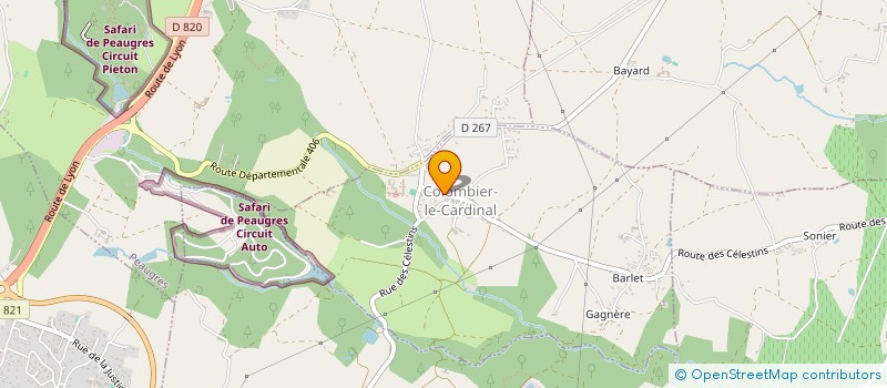 localisation de l'entreprise COEUR ET VIE  COLOMBIER-LE-CARDINAL