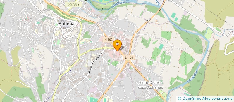 localisation de l'entreprise COEUR FIDELE  AUBENAS