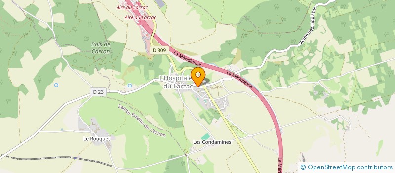 localisation de l'entreprise COEUR LARZAC  L'HOSPITALET-DU-LARZAC