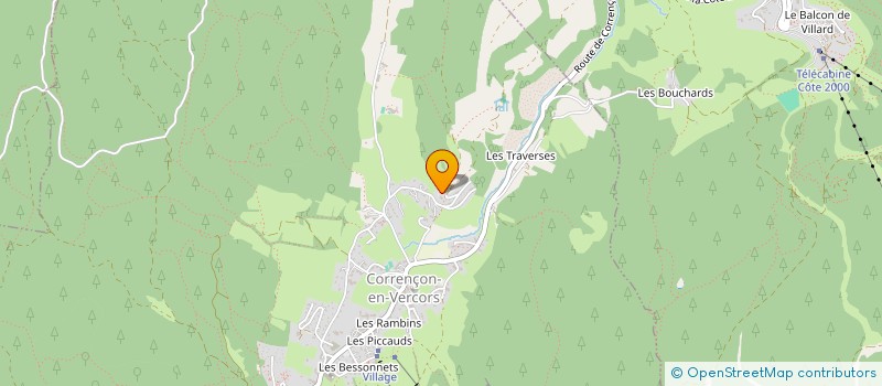 localisation de l'entreprise COEUR VERS CORPS  CORRENCON-EN-VERCORS