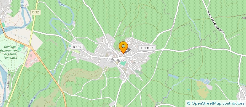 localisation de l'entreprise COEUR VERT  LE POUGET