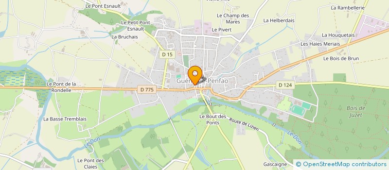 localisation de l'entreprise COEUR&VIE à GUEMENE-PENFAO