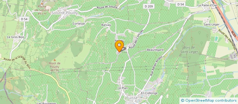 localisation de l'entreprise COEUR2SAVEURS  SOLUTRE-POUILLY