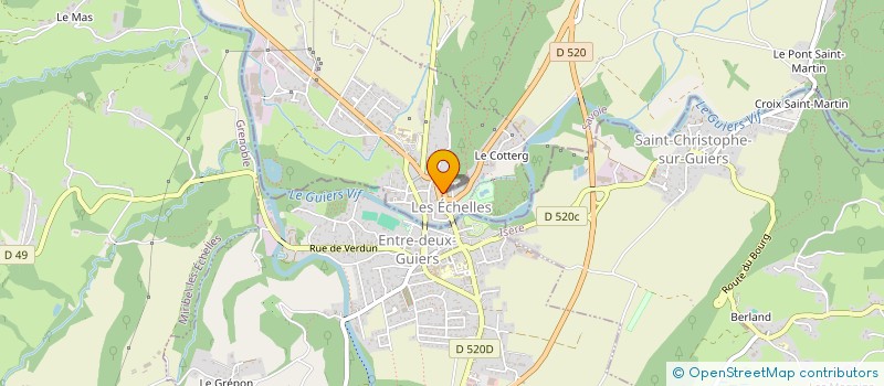 localisation de l'entreprise COEURS DE CHARTREUSE  LES ECHELLES