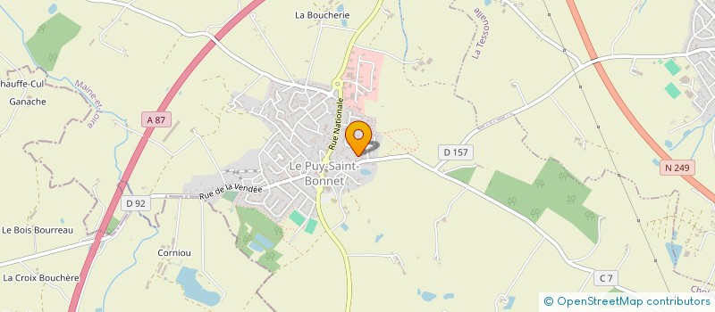 localisation de l'entreprise COEURS JAUNES - CITOYENS OUBLIES à CHOLET