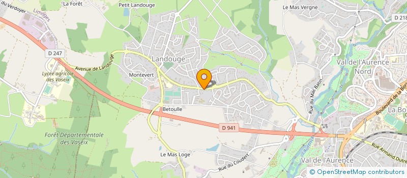 localisation de l'entreprise COEXPL DENIS à LIMOGES