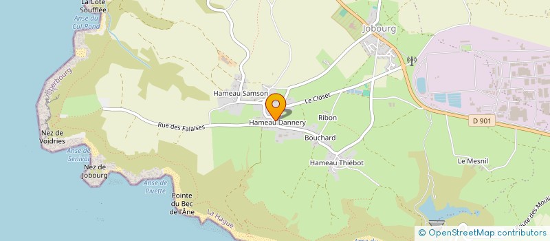 localisation de l'entreprise COEXPLOITATION HAMELIN  LA HAGUE