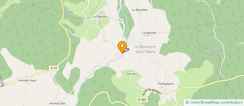 localisation de l'entreprise COEXPLOITATION LEBRE à LA BESSEYRE-SAINT-MARY