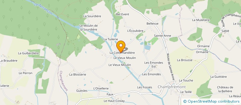 localisation de l'entreprise COEXPLOITATION NORMAND VINCENT & STEPHANIE  CHAMPFREMONT