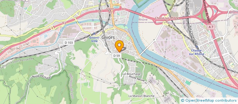 localisation de l'entreprise COF  GIVORS