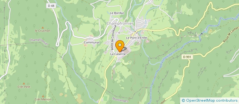 localisation de l'entreprise COFA2E à CHAMPFROMIER
