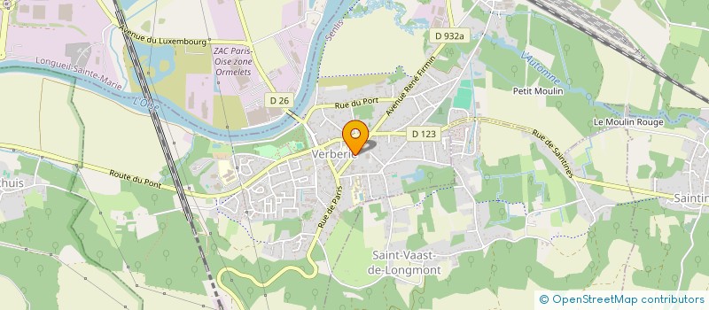 localisation de l'entreprise COFADISTRI à VERBERIE