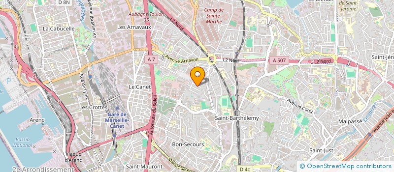localisation de l'entreprise COFBATIM à MARSEILLE