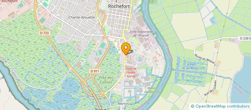 localisation de l'entreprise COFFEE CYCLE  ROCHEFORT