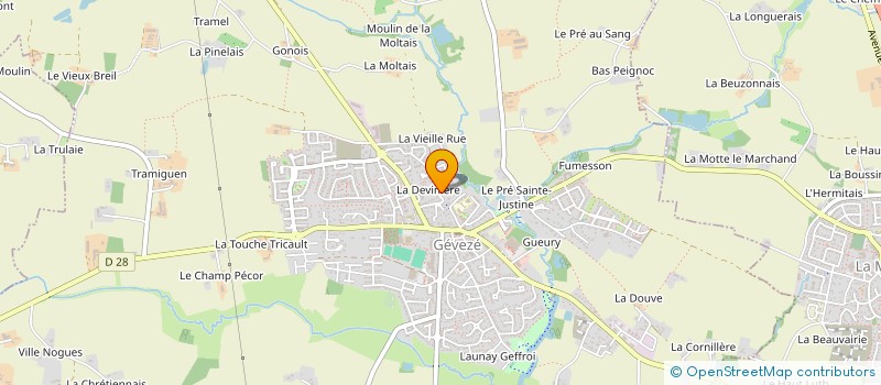 localisation de l'entreprise COFFEE ON WHEELS  GEVEZE