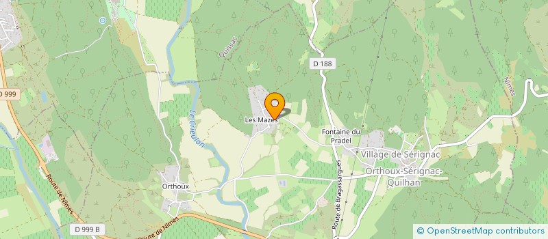 localisation de l'entreprise COFFRAGE VOUTE MEURIN à ORTHOUX SERIGNAC QUILHAN