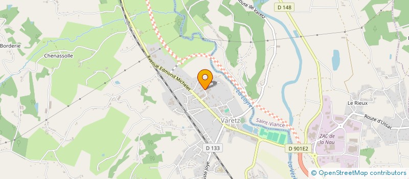 localisation de l'entreprise COFFRAGES NONY  VARETZ