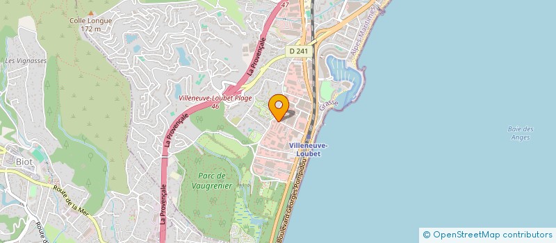localisation de l'entreprise COFFREFORTSERVICE à VILLENEUVE-LOUBET