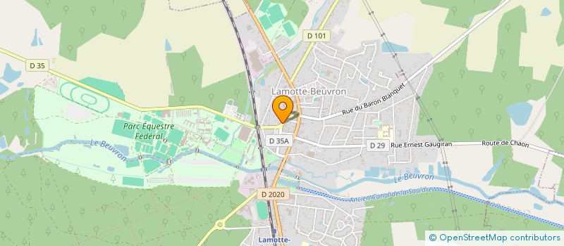 localisation de l'entreprise COFFRELITE PRODUCTION LOGISTIQUE  LAMOTTE-BEUVRON