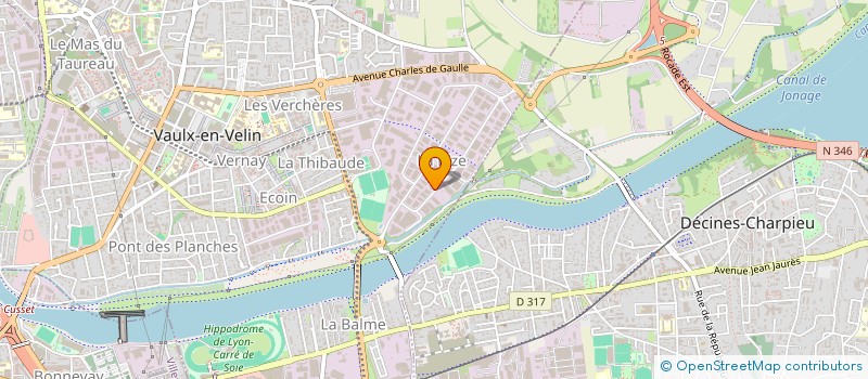 localisation de l'entreprise COFFREX BATIMENT  VAULX-EN-VELIN