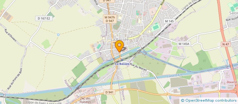 localisation de l'entreprise COFIASS.TI.  LA BASSEE