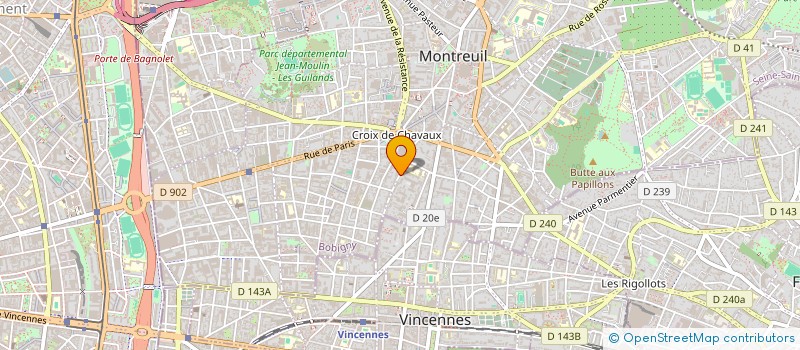 localisation de l'entreprise COFIDES NORD SUD  MONTREUIL