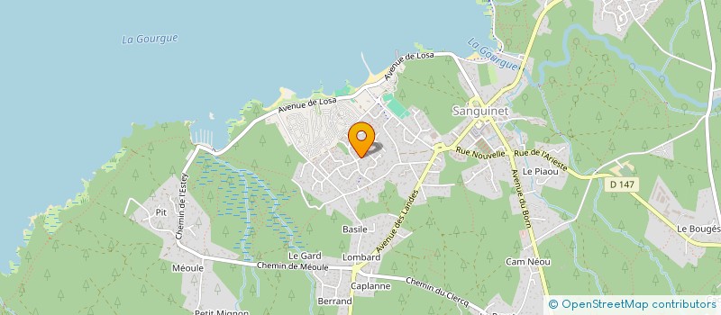 localisation de l'entreprise COFILIMO  SANGUINET