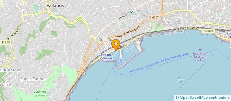 localisation de l'entreprise COFIMARE à VALLAURIS