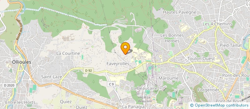 localisation de l'entreprise COFINEX à OLLIOULES