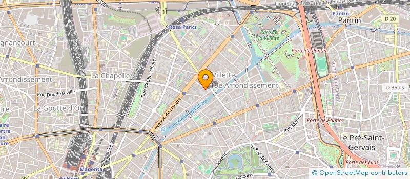 localisation de l'entreprise COFINPAR à PARIS