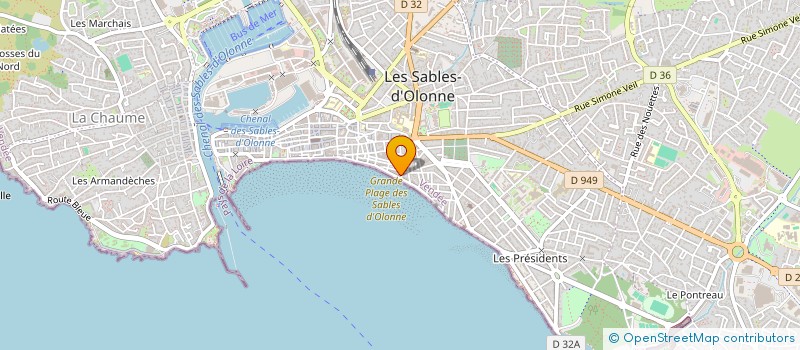 localisation de l'entreprise COFIPAR EXPANSION à LES SABLES D'OLONNE