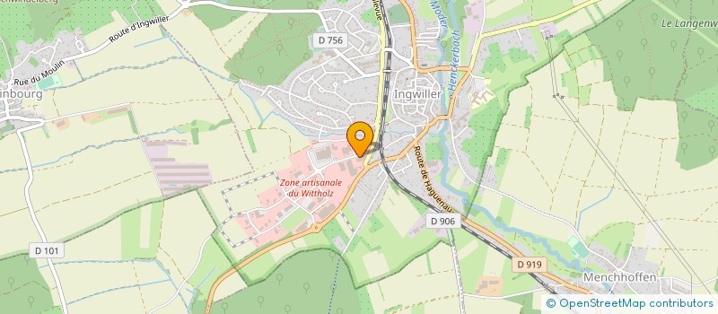 localisation de l'entreprise COFLUAL  INGWILLER