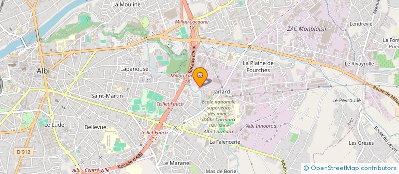 localisation de l'entreprise COFOR 81 à ALBI