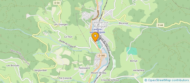 localisation de l'entreprise COFORET à LAMURE-SUR-AZERGUES