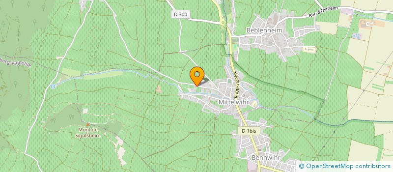 localisation de l'entreprise COFORGEST  MITTELWIHR