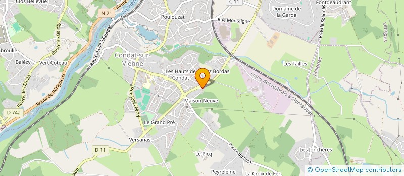 localisation de l'entreprise COFRABOIS  CONDAT-SUR-VIENNE