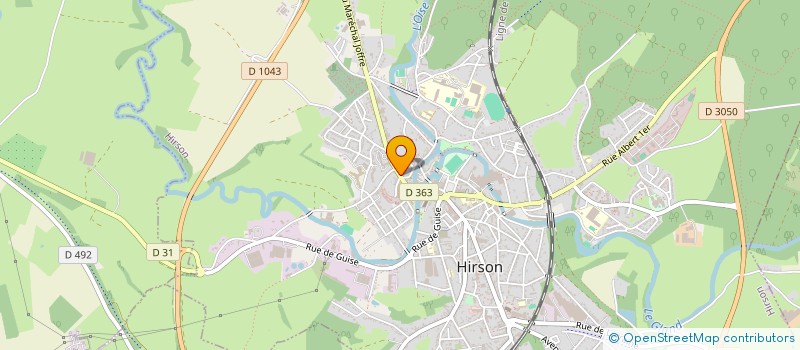 localisation de l'entreprise COFRADIP à HIRSON