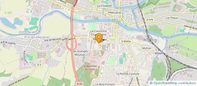 localisation de l'entreprise COFREDAR à CHARLEVILLE-MEZIERES