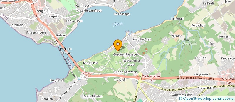 localisation de l'entreprise COGE DE L'ELORN à PLOUGASTEL-DAOULAS
