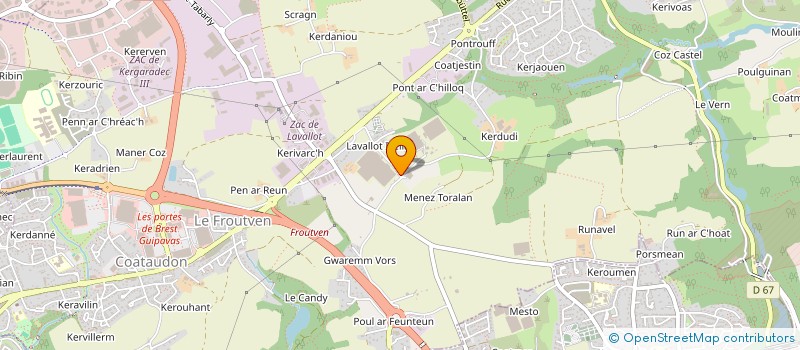 localisation de l'entreprise COGE DE TORALAN  GUIPAVAS