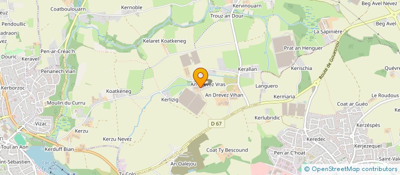 localisation de l'entreprise COGE DU DREVES  MILIZAC-GUIPRONVEL